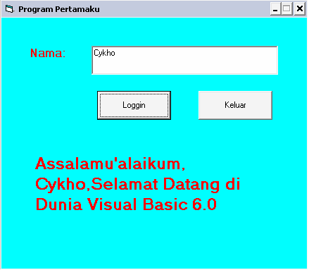 Listing Program Visual Basic 6.0 Untuk Login
